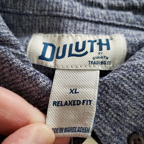 Duluth Shirt Mens Extra Large Blue Gray Button Up Flannel Free Swinging - Picture 8 of 12